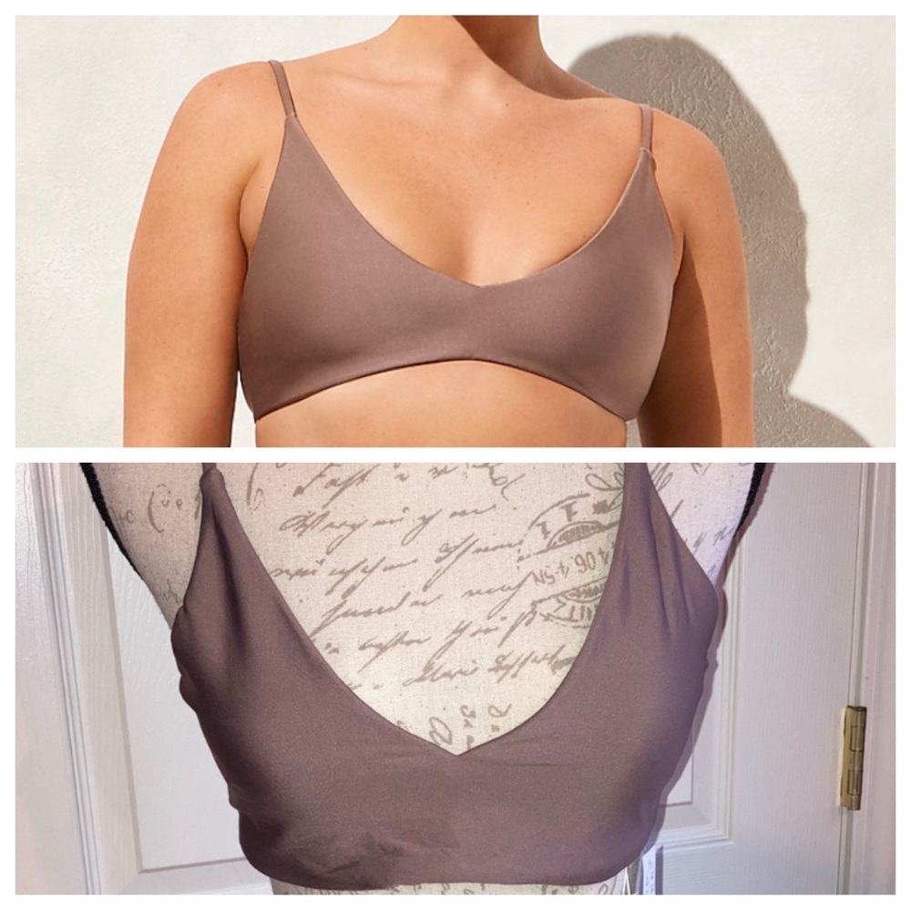 NWT J. Crew Lana Classic Sculpt Bikini Top in Smoky Willow Wood sz Large